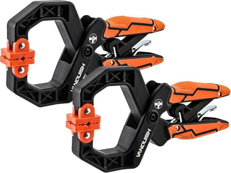 Vanquish Quick-Release Ratcheting Hand Clamps with 2-Inch Jaw Opening and 2.5-Inch Throat, 2 Pack - Image 1